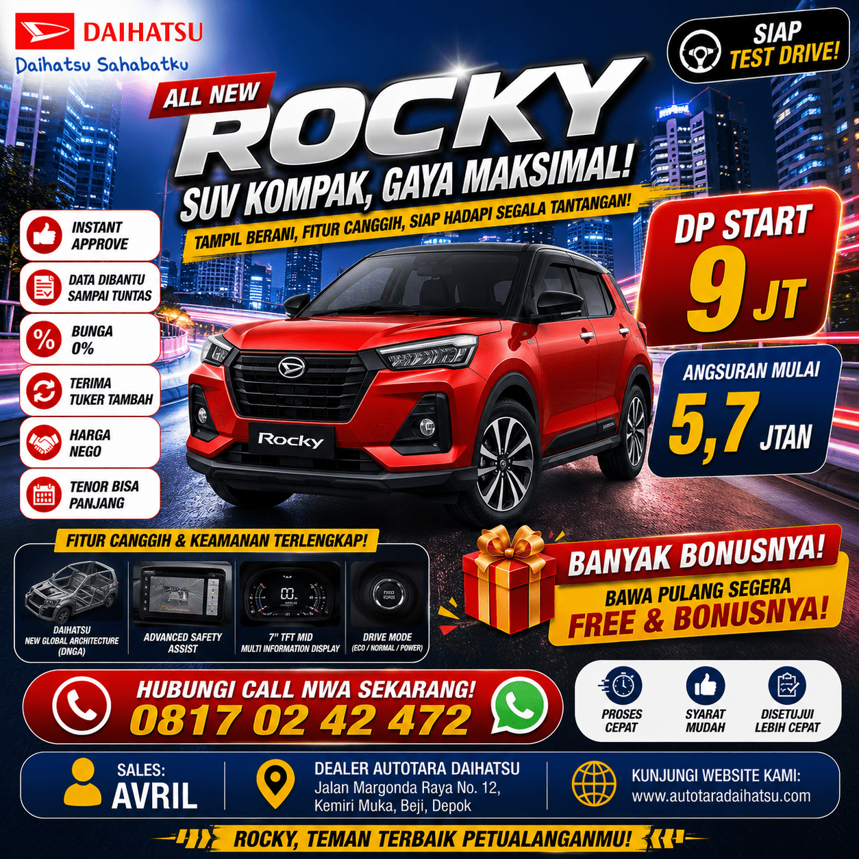 promo rocky depok dp murah