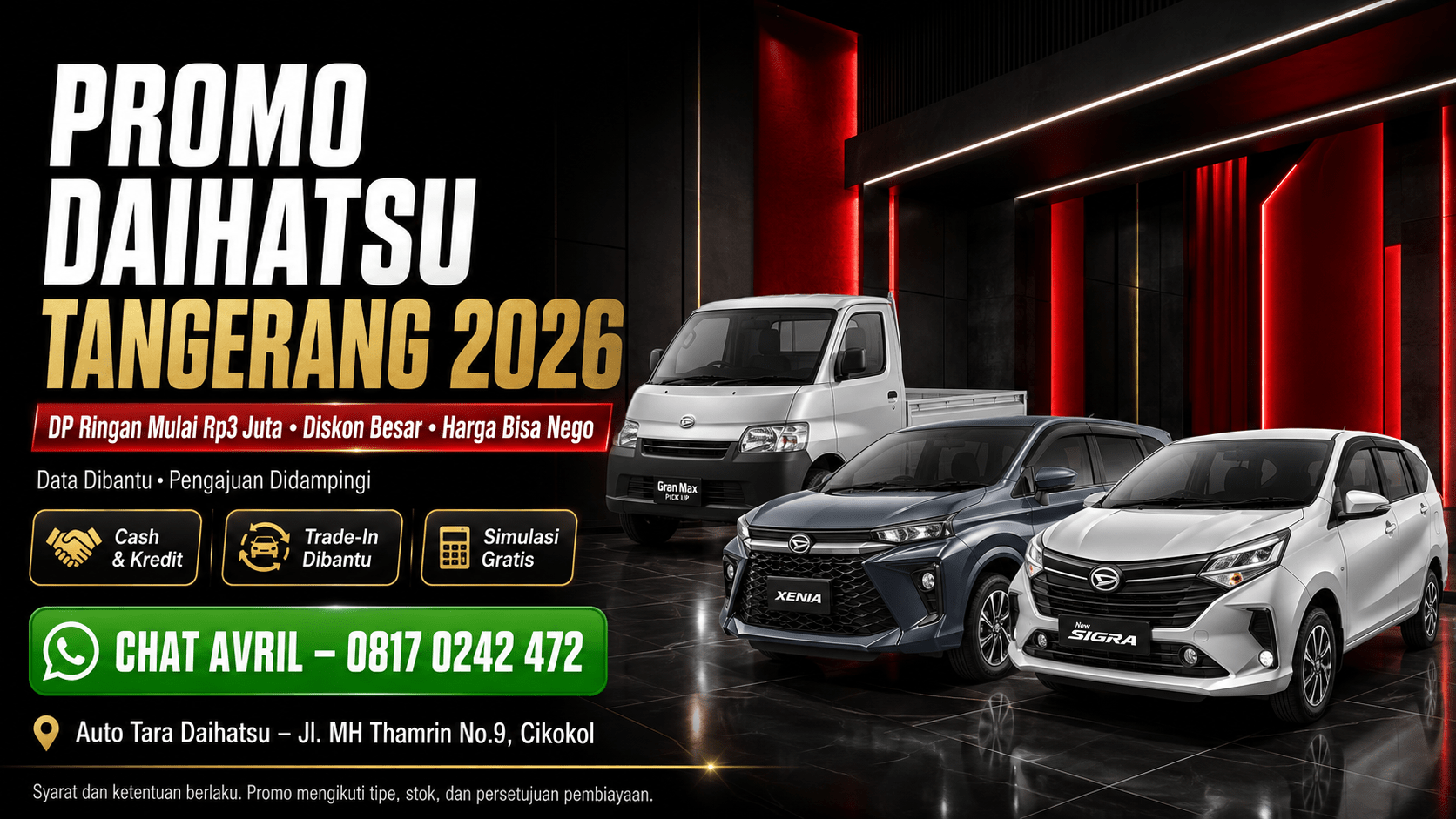 Promo Daihatsu Tangerang 2026 – Kredit DP Murah Auto Tara Cikokol